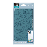 PGA iPhone 14 Plus用ガラスフリップケース Pixar モンスターズ・インク PG-DGF22R04MOI