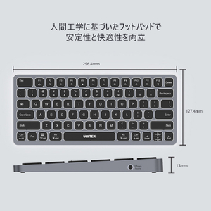 UNITEK 9-in-1 USB-C Keyboard Hub スペースグレイ D1092A-イメージ10