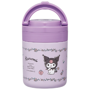 スケーター 折りたたみハンドル付きデリカポット スープジャー(300ml) クロミ フラワーレトロ LJFO3AGKUﾌﾗﾜ-ﾚﾄﾛ-イメージ5