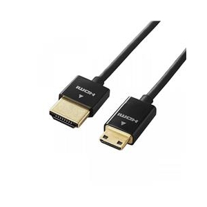 エレコム イーサネット対応スーパースリムHDMIケーブル(A-C) 1．5m ブラック DH-HD14SSM15BK-イメージ1