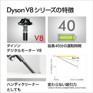 ダイソン サイクロン式クリーナー Dyson V8 Slim シルバー/シルバー/ニッケル SV25SLM-イメージ3