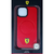 FERRARI iPhone 15用MAGSAFE対応 PUレザー 背面ケース レッド FEHMP15SPTER-イメージ1