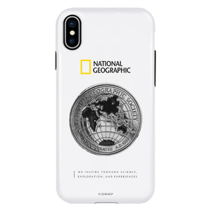 National Geographic iPhone XS/X用ケース Global Seal Metal-Deco Case ホワイト NG12964IX-イメージ1