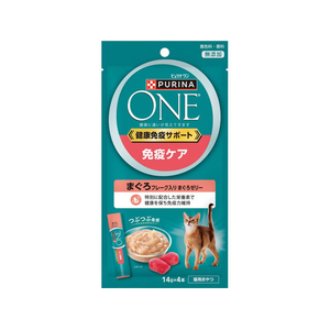 ネスレピュリナペットケア ピュリナワンキャット おやつ 健康免疫サポート まぐろフレーク入りまぐろゼリー 56g(14g×4本) FCJ158U-イメージ1