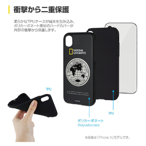 National Geographic iPhone XS/X用ケース Global Seal Metal-Deco Case グレー NG12965IX-イメージ4