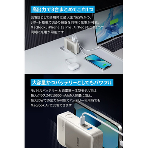 Anker モバイルバッテリー(10000mAh) 733 Power Bank(GaNPrime PowerCore 65W) ゴールド A1651NB1-イメージ5