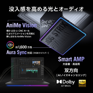 ASUS ノートパソコン ROG Strix SCAR 18 (G835LXG) オフブラック G835LXG-U9R5090R642T-イメージ8