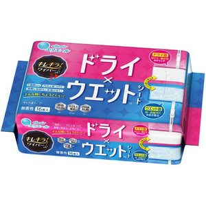 大王製紙 キレキラ! ワイパードライ×ウェットシート 16枚 FCE018Y-イメージ1