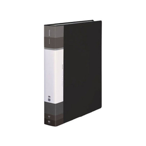 コクヨ クリヤーブック(Glassele)固定式A4背ポケット 80P ブラック F384931-ﾗ-GLB80D-イメージ1