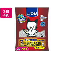 ライオン ニオイをとる砂 7歳以上 鉱物タイプ 5L 4袋 FC474RA