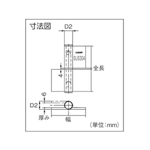 スガツネ工業 HG-LSH-204Rオールステンレス鋼製重量用旗蝶番 FC043FL-8363172-イメージ2