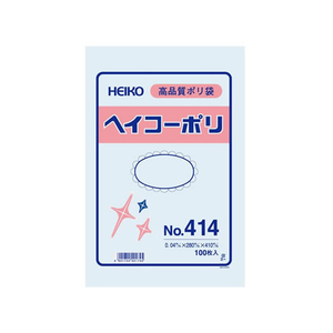 シモジマ ポリ袋 No.414 0.04×280×410mm 100枚 F861740-6618400-イメージ1