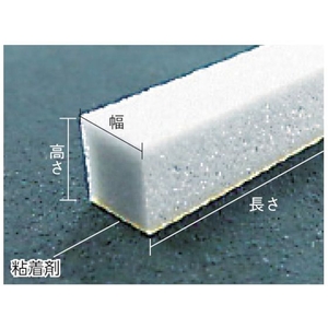 トラスコ中山 TRUSCO 角バッカー 5mm×10mm×1mテープ付 (100本入) FC718EW-4896190-イメージ2