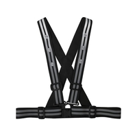 喜多 LEDストレッチ安全ベルト 4.8cm幅 No6100 ブラック フリー FCA051S-5851658