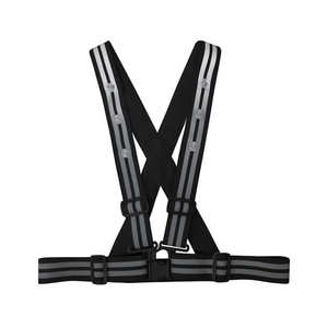 喜多 LEDストレッチ安全ベルト 4.8cm幅 No6100 ブラック フリー FCA051S-5851658-イメージ1