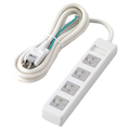 エレコム 3極4口マグネットシャッタータップ 2．5m ホワイト T-T1D-3425WH