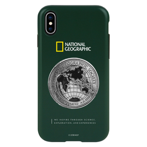 National Geographic iPhone XS/X用ケース Global Seal Metal-Deco Case グリーン NG12966IX-イメージ1