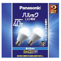 パナソニック LED電球 E26口金 全光束485lm(4．2W一般電球 広配光タイプ) 昼光色相当 2個入り パルック LDA4DGK42T