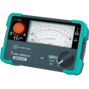 共立電気計器 3412 1レンジアナログ絶縁抵抗計 FC236JC-7866330-イメージ1