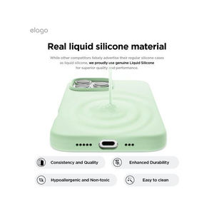 elago iPhone16Pro用シリコンケｰス ソフトミント EL_IPRCSSCS3_SM-イメージ4