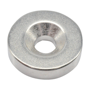 トラスコ ネオジム丸形磁石　皿ねじ穴付　外径２０ｍｍ×５ｍｍ　Ｍ５　１個入 TRUSCO　ネオジム磁石（丸形皿ねじ穴付） T20R05-M5-イメージ1