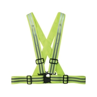 喜多 LEDストレッチ安全ベルト 4.8cm幅 No6100 ライム フリー FCA052S-5851659