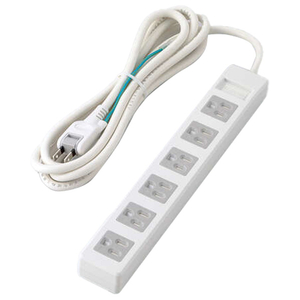 3極6口マグネットシャッタータップ - T-T1D-3625WH