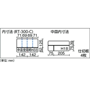 リングスター スーパークラブパーツ RT-300クリア クリア仕切あり､中皿1枚付30020062 FC309CD-4873734-イメージ3