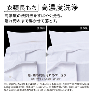 日立 ドラム式洗濯乾燥機 ビッグドラム ホワイト BD-STX130PL W-イメージ8