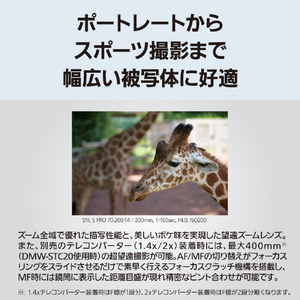パナソニック LUMIX S PRO 70-200mm F4 O．I．S． LUMIX Sシリーズ PRO ブラック S-R70200A-イメージ3