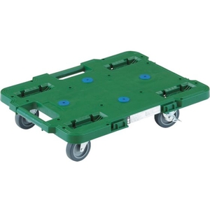 トラスコ中山 TRUSCO ルートバン 400×600 4輪自在 ストッパー付 緑 FC384GX-4144325-イメージ1