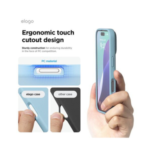 elago iPhone16Pro用シリコンケｰス スカイブルー EL_IPRCSSCS3_SB-イメージ7