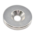 トラスコ ネオジム丸形磁石　皿ねじ穴付　外径２４ｍｍ×４ｍｍ　Ｍ５　１個入 TRUSCO　ネオジム磁石（丸形皿ねじ穴付） T24R04-M5