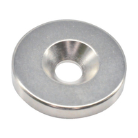 トラスコ ネオジム丸形磁石　皿ねじ穴付　外径２４ｍｍ×４ｍｍ　Ｍ５　１個入 TRUSCO　ネオジム磁石（丸形皿ねじ穴付） T24R04-M5