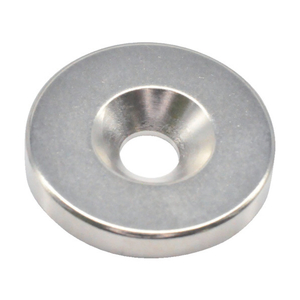 トラスコ ネオジム丸形磁石　皿ねじ穴付　外径２４ｍｍ×４ｍｍ　Ｍ５　１個入 TRUSCO　ネオジム磁石（丸形皿ねじ穴付） T24R04-M5-イメージ1