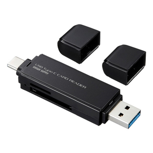 サンワサプライ USB Type-Cコンパクトカードリーダー ブラック ADR-3TCMS6BK サンワサプライ USB Type-Cコンパクトカードリーダー ブラック ADR-3TCMS6BK