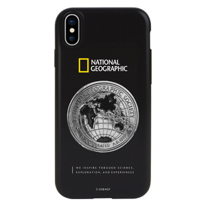 National Geographic iPhone XS/X用ケース Global Seal Metal-Deco Case ブラック NG12968IX-イメージ1