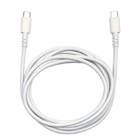 クオリティトラストジャパン やわらかいのに切れにくいケーブル PD対応 USB Type-C to Type-C(2.0m) ホワイト QTC-0417WH