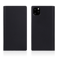 SLG Design iPhone 11 Pro Max用ケース Calf Skin Leather Diary ブラック SD17968I65R