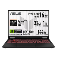 ASUS ノートパソコン ASUS TUF Gaming A16 FA608UMI イェーガーグレー FA608UMI-R7R5060S