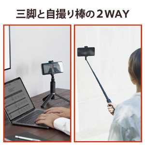 エレコム 三脚 一体型 ブラック P-STSRS02ITABK-イメージ4