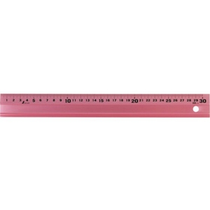 シンワ アルミ直尺 アル助30cm ペールピンク 65416 FC715WF-8163926-イメージ1