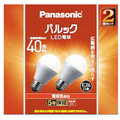 パナソニック LED電球 E26口金 全光束485lm(4．4W一般電球タイプ) 電球色相当 2個入り パルック LDA4LGK42T