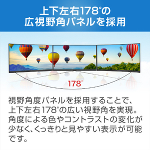 グリーンハウス 21．5型液晶ディスプレイ ブラック EDGH-LCW22S-BK-イメージ10