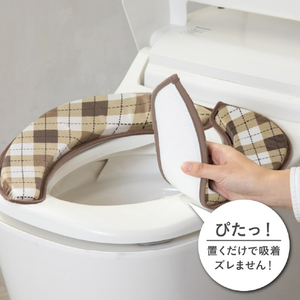 藤栄 ホイップ便座クッションLITE クッキーブラウン WL007ﾎｲﾂﾌﾟﾍﾞﾝｻﾞﾗｲﾄｸﾂｷ-BR-イメージ5