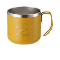 キャプテンスタッグ ダブルステンレスマグカップ 350 モンテ イエロー UE3434ｽﾃﾝﾚｽﾏｸﾞｶﾂﾌﾟ350Y