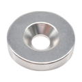 トラスコ ネオジム丸形磁石　皿ねじ穴付　外径２５ｍｍ×５ｍｍ　Ｍ６　１個入 TRUSCO　ネオジム磁石（丸形皿ねじ穴付） T25R05-M6