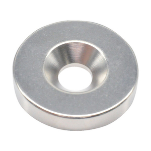 トラスコ ネオジム丸形磁石　皿ねじ穴付　外径２５ｍｍ×５ｍｍ　Ｍ６　１個入 TRUSCO　ネオジム磁石（丸形皿ねじ穴付） T25R05-M6-イメージ1