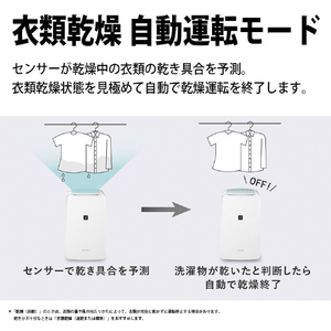 シャープ 衣類乾燥除湿機 ホワイト CV-U71-W-イメージ10