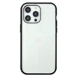 グルマンディーズ iPhone 15 Pro Max用耐衝撃ケース IIIIFIT CLEAR ブラック IFT-168BK-イメージ1